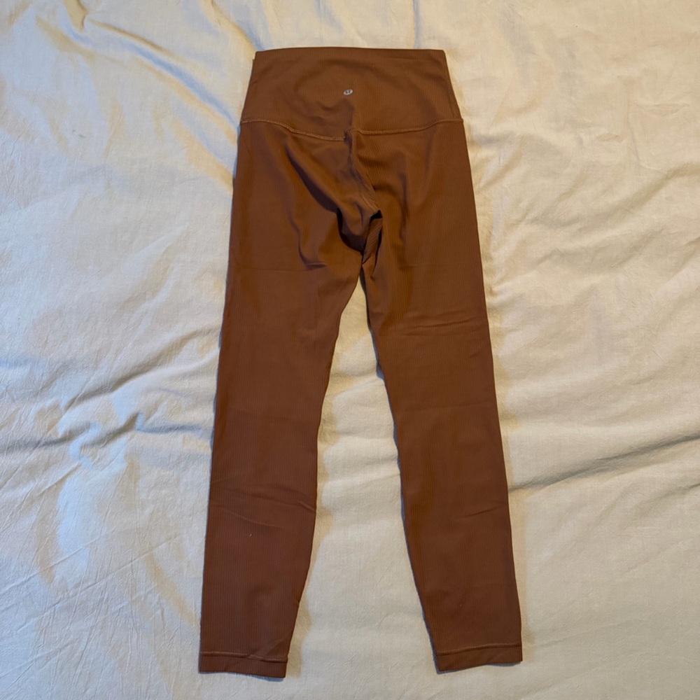 Brown Ribbed Lululemon Align Leggings